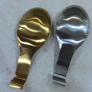 Logo personalizzato di grandi dimensioni scaldare piatto oro in acciaio inox Buffet utensile <span class=keywords><strong>mestolo</strong></span> servire cucchiaio per la cucina - Product Image 5