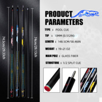 Pegangan Karet Predator Pool Cue 19-21oz Tongkat Biliar Profesional dengan Sambungan Baja Tahan Karat