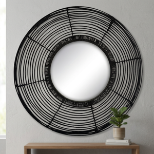 Espejo de Baño Pequeño Bohemio de Bambú y Ratán de Alta Calidad Glovimex, Hecho a Mano, Ecológico, para Montar en la Pared, Personalizable en Tamaño y Color - Product Image 3