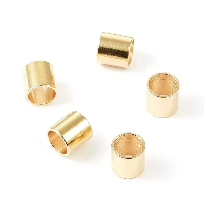 Bronze brass milling turning service custom Brass Plain Tube Beads Industrial Brass Tube