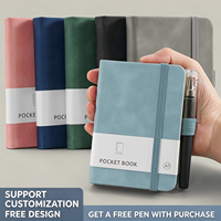 Carnet A6 doux au toucher avec stylo, pages lignées, élastique et pochette – Idéal pour réunions de bureau et acheteurs en gros