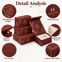 Boîte cadeau magnétique de luxe HONPAK, boîte pliante rigide personnalisée avec impression de logo, emballage cadeau haut de gamme pour bijoux et cosmétiques
