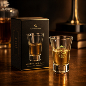 Verres à shot transparents à base épaisse de 65 ml (2 oz) directement de l'usine – Personnalisables pour Tequila, <span class=keywords><strong>Vodka</strong></span>, Espresso – Cadeau promotionnel pour la promotion de marques d'alcool - Product Image 1