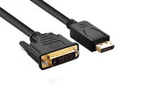 Câble adaptateur DP vers DVI 24+1, convertisseur DP mâle vers DVI mâle pour ordinateur, multimédia, télévision numérique, 1,8 m pour ordinateur portable