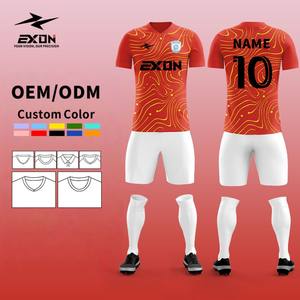 EXON Ademend Aangepast Nationaal Stijl Voetbaltenue Volledig Gesublimeerd Siliconen Logo Borduurwerk Voetbalclub Volwassenen Kinderen Snel Droogend - Product Image 1