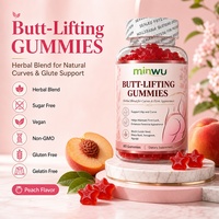 Gummies naturelles à base de plantes pour l'amélioration des courbes, la croissance des fessiers et le lifting des fesses, avec soutien immunitaire pour femmes adultes