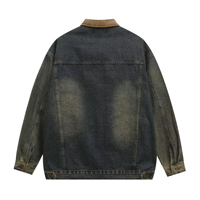 Veste en jean décontractée ample à manches longues pour homme, design d'usine, personnalisable, tendance, collection automne