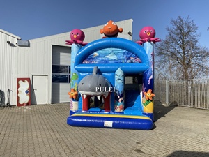 Thế giới dưới nước thương mại lâu đài bouncy nảy trượt trẻ em kết hợp hồ bơi bóng playzone có nhiều phong cách - Product Image 3