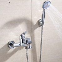 Robinet de bain mural moderne en zinc à levier unique Modèles de pulvérisation souple pour hôtels villas hôpitaux Noyau de valve en céramique