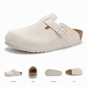 Sandali Zoccoli da <span class=keywords><strong>Donna</strong></span> in Pelle con Suola in <span class=keywords><strong>Sughero</strong></span>, <span class=keywords><strong>Ciabatte</strong></span> Slip-on Fornite Direttamente dalla Fabbrica - Product Image 6