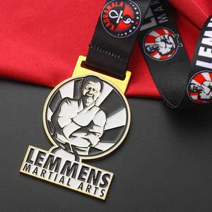 Medallas de Metal de Alta Calidad con Diseño Personalizado en 3D, Personaje de Entrenador de Karate, Medallas de Oro, Plata y Cobre para Judo, Jiu Jitsu y Taekwondo - Product Image 3