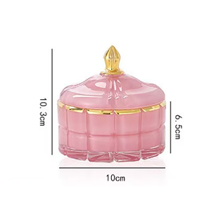 Phong Cách Châu Âu Nổi Dứa Và Ice <span class=keywords><strong>Cube</strong></span> Mô Hình Lưu Trữ Thủy Tinh Jar Với Nắp Cho Trang Trí Nội Thất Và Nến Chủ - Product Image 4