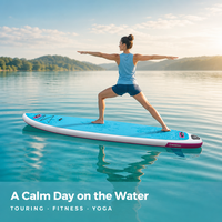 Planche de SUP stable et large, durable, capacité de charge de 400 kg, idéale pour les activités nautiques familiales en plein air et les divertissements de vacances