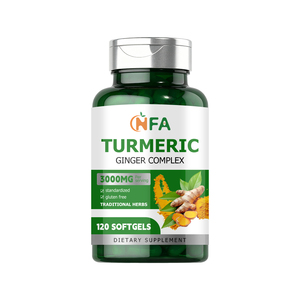 Suplemento Dietético de Cúrcuma en Cápsulas Blandas de Buena Calidad con Fruta de Piper Nigrum, Apoya la Función Inmunitaria, la Salud y el Bienestar en General - Product Image 1