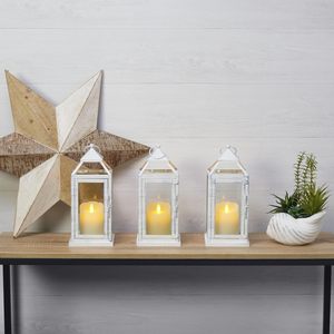 Candelero de Metal elegante y moderno, construcción duradera con superficie pulida, linterna versátil para decoración del hogar interior y exterior - Product Image 1