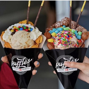 Biodegradable Bubble Waffle Crepes <strong>Box</strong> Paper Holder Cone Container <strong>Writing</strong> Paper Double Wall Food &amp; Beverage Packaging Pizza <strong>Box</strong> - Product Image 2