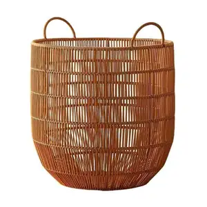 Handmade Rattan Woven Household Clothing And Toy Storage Basket