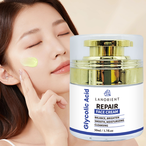 Etiqueta privada LANORIENT Vitamina C Brillo de la piel y eliminación de manchas oscuras <span class=keywords><strong>Crema</strong></span> facial <span class=keywords><strong>hidratante</strong></span> de ácido glicólico para mujeres - Product Image 2