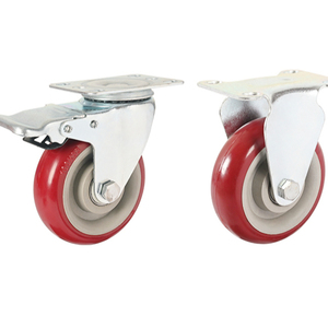 Hochwertige mittelschwere PU-feste Universal rad möbel Hoch leistungs wagen Langlebige Rad rollen aus <span class=keywords><strong>China</strong></span>-Gummi Stahl Eisen - Product Image 2