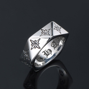 Modern Fashion Rock <b>Titanium</b> Steel Star <b>Ring</b> Unisex Gift Jewelry SA1044 - Product Image 2