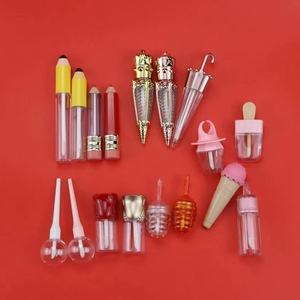 Mini Niedliche Kinder-Lipgloss-Behälter aus Kunststoff mit Applikatoren, Private Label Bedruckung, Rosa, Fancy Beauty Leere Kosmetik-Lipgloss-Tuben - Product Image 6