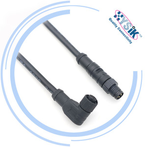 M8 USB kalıplı kablo 4 5 8 pinli konnektör su geçirmez adaptör Cordset PVC koruyuculu kablo montaj - Product Image 5