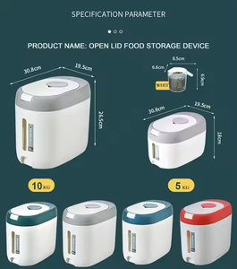 Wholesale 5KG Kitchen Plastic Storage Container Moisture-Proof Insect-Proof Airtight Rice <b>Bin</b> Food Storage Container - Product Image 4