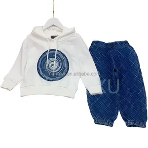 Fall 2024 Kids Designers Clothes Puff Printing Hoodie Sweatpants Set Brand Logo Baby Boy Clothes Children'S Wear