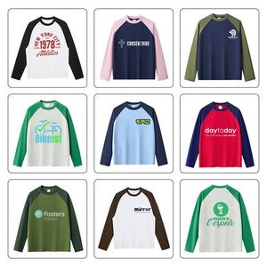 Camiseta de Manga Larga Unisex de Alta Calidad, Personalizada al por Mayor, con Diseño de Dos Colores, 100% Algodón, a la Moda - Product Image 3