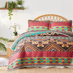 Bán buôn 3 cái Trọng lượng nhẹ kim cương thiết kế Quilt Set siêu âm chần bông Polyester Cotton cổ điển khách sạn Duvet cover Sheet - Product Image 5
