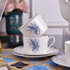 ชุดกาแฟและชาโบนไชน่าสีน้ำเงินคลาสสิกเรียบง่าย 15 ชิ้น รุ่นโปรโมชั่น - Product Image 3