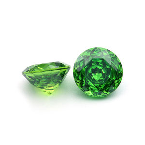 Modelos más vendidos, corte de loto, piedra CZ de color suelto, forma redonda verde, corte Rosa milenario, zirconia cúbica sintética - Product Image 2