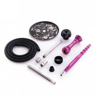 Chicha complète de style russe en alliage d'aluminium givré effet miroir, best-seller moderne, avec boîte de rangement, vente en gros