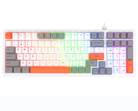 Clavier de jeu mécanique personnalisé à 100 touches avec éclairage LED RVB, neuf d'usine pour les joueurs