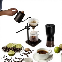 Moulin à café électrique miniature en plastique Aikelong - Petit moulin à grains de café avec logo personnalisable, capacité de 50 g, multi-usages pour la maison