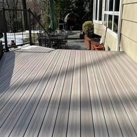 Planches de terrasse en WPC imperméables, composite bois-plastique pour extérieur, sol de terrasse de jardin, revêtement de sol de terrasse provenant de l'usine