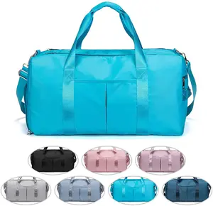 8色压缩行李箱组织者运动健身包湿干分离防水定制旅行包适合男士女士