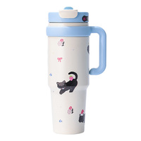 Thermos en acier inoxydable à motifs mignons, grande capacité 1000 ml, vente chaude