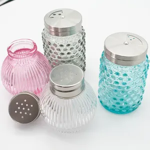 Jarra de vidro hermética redonda para café, chá, temperos, organizador de cozinha, garrafas de armazenamento de alimentos, frascos de vidro selados