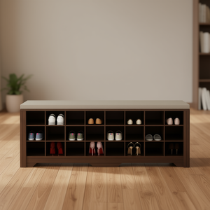 Scarpiera in Legno dal Design Moderno, Autoportante, Salvaspazio, con 10 Ripiani, per Ingresso e Soggiorno - Product Image 2