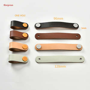 Prachtige Custom Kleur Hoge Kwaliteit Meubels Hardware Kast Lade Geschenkdoos Lederen Handgrepen Pull - Product Image 3