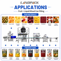 Machine de remplissage, de bouchage et d'étiquetage rotative automatique pour pâtes de pêches, cocktails de fruits en sirop, en conserve et en boîte