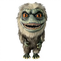 Heysey Horror Furry Monster Critters Wigs Headpieces Handmade Halloween Prop Plush Toy Mini Decor Ornament for Haunted House
