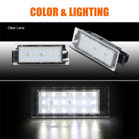 Aucun erreur - Lot de 2 feux de plaque d'immatriculation LED blancs pour Renault Clio III IV Espace IV - Accessoires d'éclairage extérieur de voiture - Vente en gros