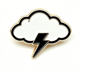 Custom Metal Lapel <b>Pin</b> Cloud Lightning <b>Badge</b> Plated Emblem for Business Gift - Product Image 4