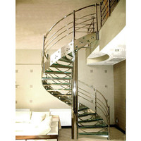 Tiandaiya — escaliers en verre avec tige, balustrade en acier, balustrade