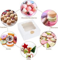 Boîtes cadeaux en carton blanc en gros avec fenêtre pour chocolat, fraises, macarons, biscuits, pâtisseries, bonbons