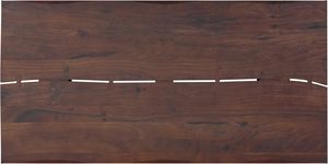 Hiện đại 72x36 inch bàn ăn màu nâu sẫm bọc bột kim loại chân với bàn tre cho đồ nội thất phòng khách gia đình - Product Image 4