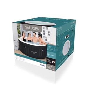 Jacuzzi Inflable Redondo para Interiores Bestway 6001E 1.80m X 66cm <span class=keywords><strong>Lay</strong></span>-<span class=keywords><strong>Z</strong></span>-<span class=keywords><strong>Spa</strong></span> <span class=keywords><strong>Miami</strong></span> <span class=keywords><strong>AirJet</strong></span> SaluSpa - Product Image 6