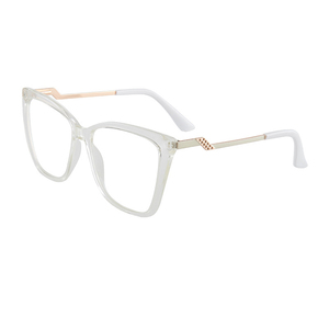 Monturas de gafas TR90 de ojo de gato único para mujer, gafas transparentes de gran tamaño a la moda para mujer, montura óptica, gafas 2024 - Product Image 4